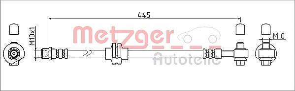 Metzger Autoteile Bremsschlauch [Hersteller-Nr. 4111924] für Opel, Vauxhall