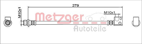 Metzger Autoteile Bremsschlauch [Hersteller-Nr. 4111943] für Honda