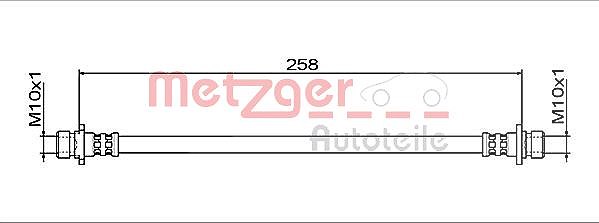 Metzger Autoteile Bremsschlauch [Hersteller-Nr. 4111942] für Honda
