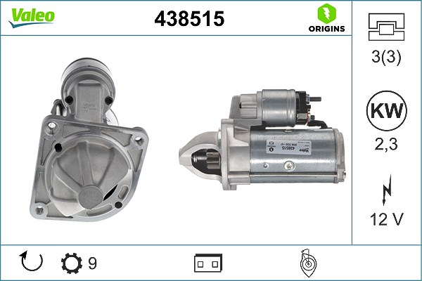 Valeo Starter [Hersteller-Nr. 438515] für Peugeot, Citroën, Fiat