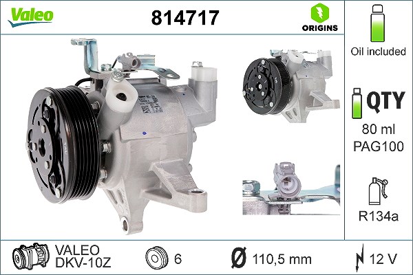 Valeo Kompressor, Klimaanlage [Hersteller-Nr. 814717] für Subaru
