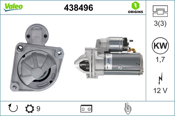 Valeo Starter [Hersteller-Nr. 438496] für Fiat, Iveco