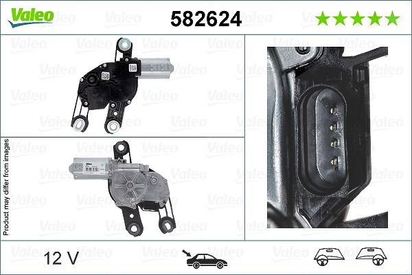 Valeo Wischermotor [Hersteller-Nr. 582624] für Seat, VW, Cupra, Skoda