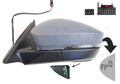 Van Wezel Außenspiegel [Hersteller-Nr. 7643827] für Skoda