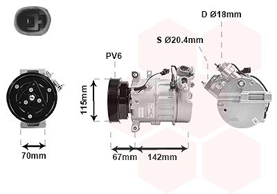 Van Wezel Kompressor, Klimaanlage [Hersteller-Nr. 5901K002] für Volvo