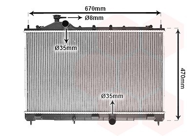 Van Wezel Kühler, Motorkühlung [Hersteller-Nr. 32012708] für Mitsubishi