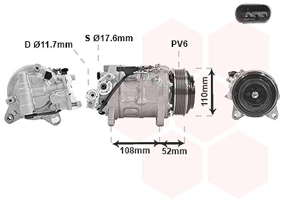 Van Wezel Kompressor, Klimaanlage [Hersteller-Nr. 0600K601] für BMW