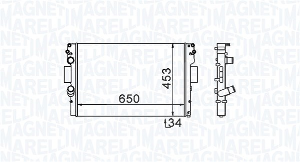 Magneti Marelli Kühler, Motorkühlung [Hersteller-Nr. 350213154000] für Iveco