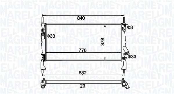 Magneti Marelli Kühler, Motorkühlung [Hersteller-Nr. 350213158900] für Ford