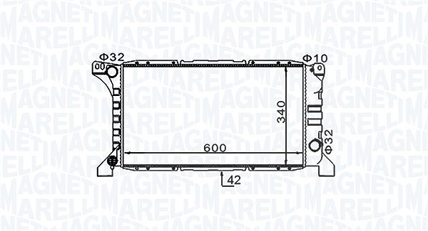 Magneti Marelli Kühler, Motorkühlung [Hersteller-Nr. 350213154200] für Ford