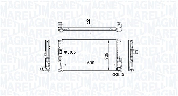 Magneti Marelli Kühler, Motorkühlung [Hersteller-Nr. 350213159600] für BMW