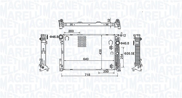 Magneti Marelli Kühler, Motorkühlung [Hersteller-Nr. 350213159800] für Mercedes-Benz