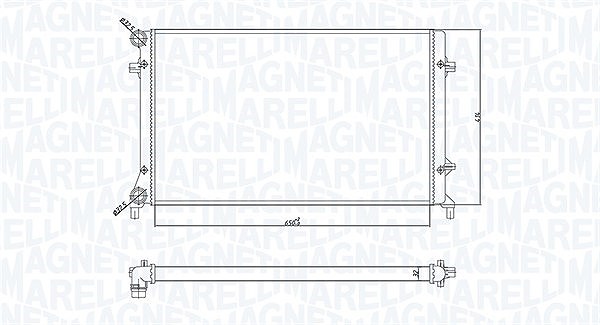 Magneti Marelli Kühler, Motorkühlung [Hersteller-Nr. 350213166900] für Audi, VW, Seat, Skoda