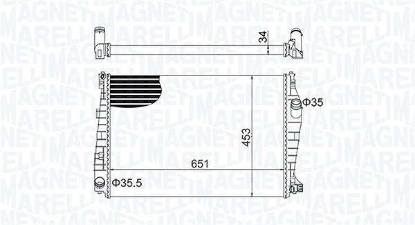 Magneti Marelli Kühler, Motorkühlung [Hersteller-Nr. 350213152000] für Alfa Romeo