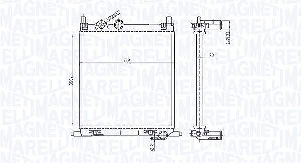 Magneti Marelli Kühler, Motorkühlung [Hersteller-Nr. 350213167500] für VW, Seat, Skoda
