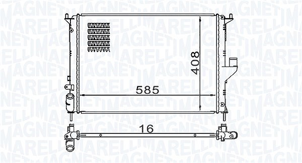 Magneti Marelli Kühler, Motorkühlung [Hersteller-Nr. 350213160900] für Dacia, Renault, Lada