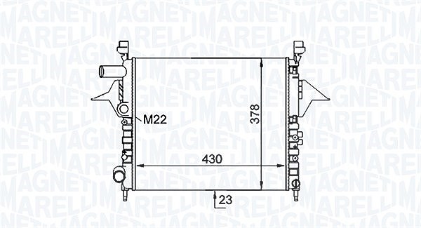 Magneti Marelli Kühler, Motorkühlung [Hersteller-Nr. 350213161200] für Renault