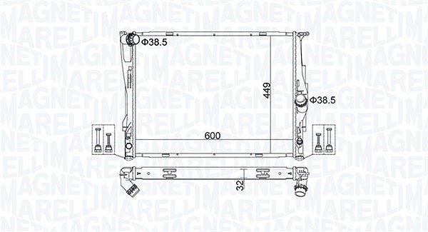 Magneti Marelli Kühler, Motorkühlung [Hersteller-Nr. 350213162700] für BMW