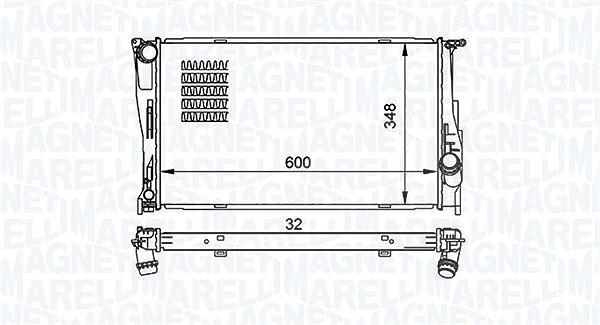 Magneti Marelli Kühler, Motorkühlung [Hersteller-Nr. 350213157500] für BMW