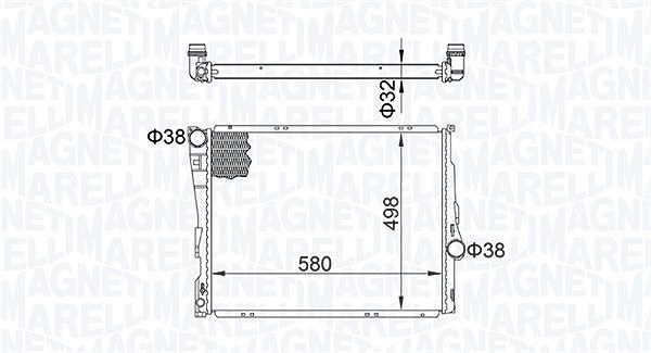 Magneti Marelli Kühler, Motorkühlung [Hersteller-Nr. 350213163600] für BMW