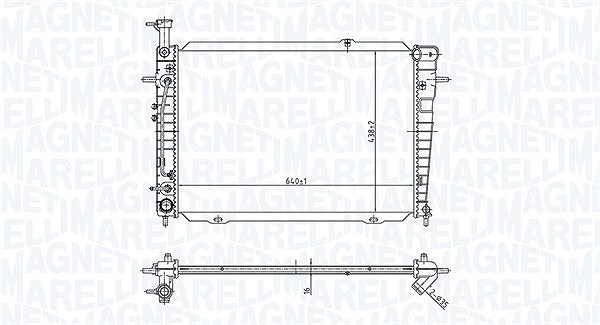 Magneti Marelli Kühler, Motorkühlung [Hersteller-Nr. 350213173300] für Kia, Hyundai