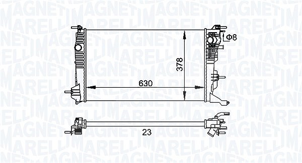 Magneti Marelli Kühler, Motorkühlung [Hersteller-Nr. 350213158300] für Renault