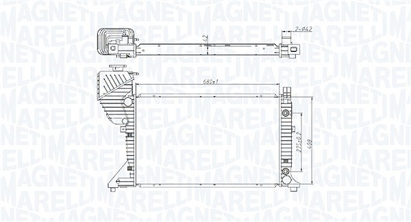 Magneti Marelli Kühler, Motorkühlung [Hersteller-Nr. 350213177500] für Mercedes-Benz