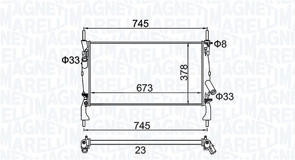 Magneti Marelli Kühler, Motorkühlung [Hersteller-Nr. 350213173900] für Ford