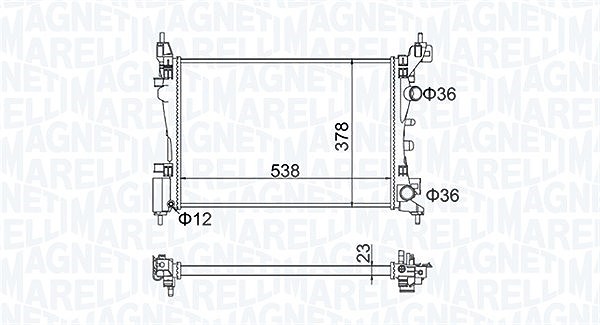 Magneti Marelli Kühler, Motorkühlung [Hersteller-Nr. 350213186700] für Vauxhall, Opel