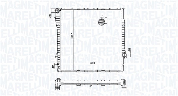 Magneti Marelli Kühler, Motorkühlung [Hersteller-Nr. 350213177700] für BMW