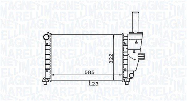 Magneti Marelli Kühler, Motorkühlung [Hersteller-Nr. 350213187100] für Fiat