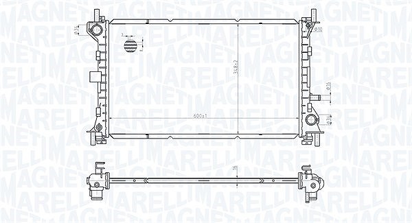 Magneti Marelli Kühler, Motorkühlung [Hersteller-Nr. 350213178100] für Fiat, Ford