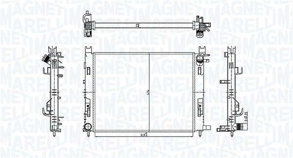 Magneti Marelli Kühler, Motorkühlung [Hersteller-Nr. 350213182100] für Lada, Renault, Dacia