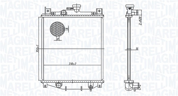 Magneti Marelli Kühler, Motorkühlung [Hersteller-Nr. 350213178400] für Suzuki