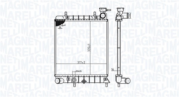 Magneti Marelli Kühler, Motorkühlung [Hersteller-Nr. 350213174800] für Hyundai