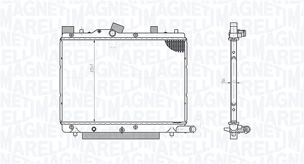 Magneti Marelli Kühler, Motorkühlung [Hersteller-Nr. 350213182800] für Suzuki