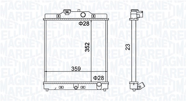 Magneti Marelli Kühler, Motorkühlung [Hersteller-Nr. 350213175100] für Honda