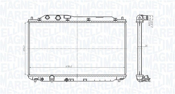Magneti Marelli Kühler, Motorkühlung [Hersteller-Nr. 350213178700] für Honda
