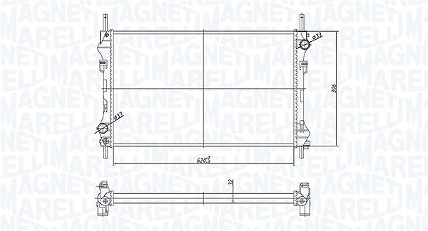 Magneti Marelli Kühler, Motorkühlung [Hersteller-Nr. 350213183300] für Ford