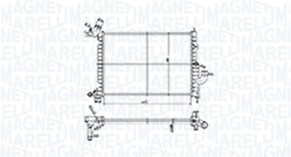 Magneti Marelli Kühler, Motorkühlung [Hersteller-Nr. 350213184500] für Opel, Vauxhall
