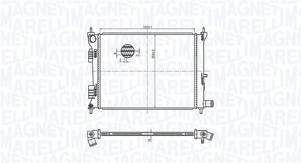 Magneti Marelli Kühler, Motorkühlung [Hersteller-Nr. 350213179500] für Hyundai, Kia