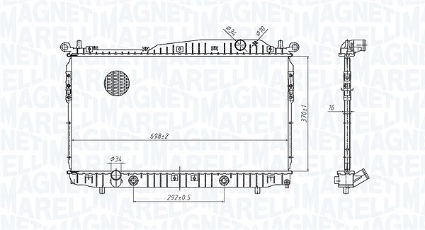 Magneti Marelli Kühler, Motorkühlung [Hersteller-Nr. 350213179600] für Chevrolet