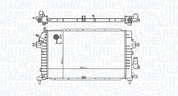 Magneti Marelli Kühler, Motorkühlung [Hersteller-Nr. 350213176100] für Opel, Vauxhall