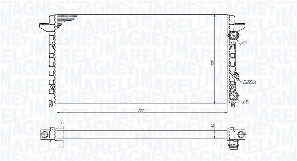 Magneti Marelli Kühler, Motorkühlung [Hersteller-Nr. 350213189200] für VW