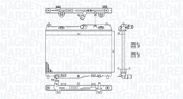 Magneti Marelli Kühler, Motorkühlung [Hersteller-Nr. 350213184800] für Ford