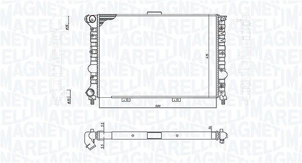 Magneti Marelli Kühler, Motorkühlung [Hersteller-Nr. 350213184900] für Alfa Romeo