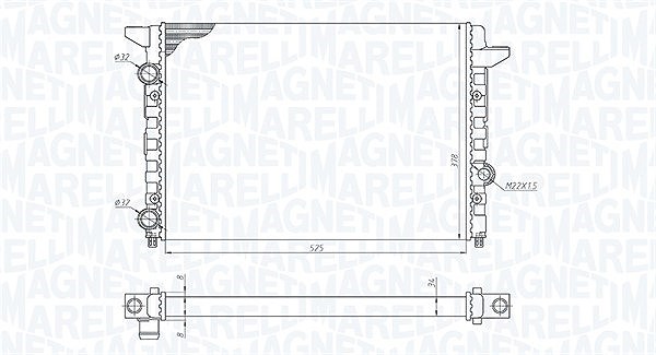 Magneti Marelli Kühler, Motorkühlung [Hersteller-Nr. 350213185400] für VW