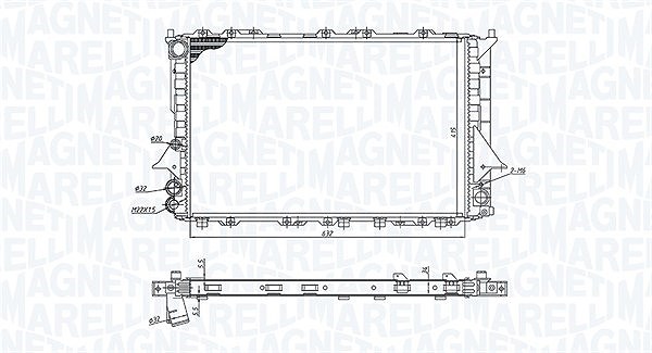 Magneti Marelli Kühler, Motorkühlung [Hersteller-Nr. 350213189900] für Audi