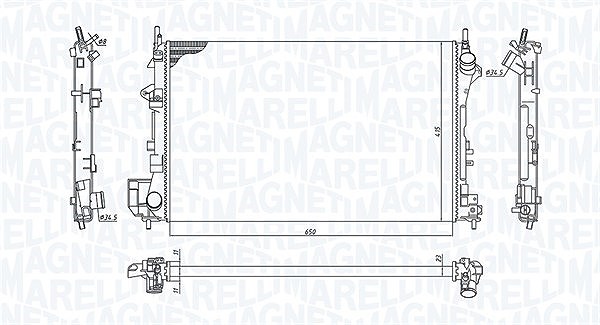 Magneti Marelli Kühler, Motorkühlung [Hersteller-Nr. 350213185700] für Hyundai, Vauxhall, Saab, Opel, Cadillac