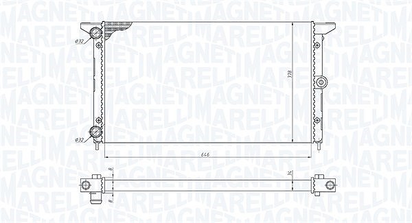 Magneti Marelli Kühler, Motorkühlung [Hersteller-Nr. 350213190100] für VW, Seat, Ford